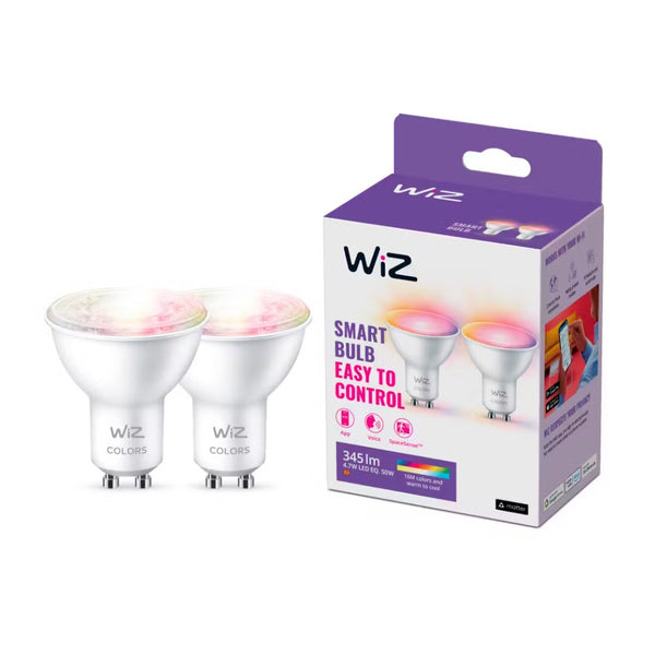 WiZ LED-älylamppu, GU10, 4.7W, WiFi, RGBW, 2-pack