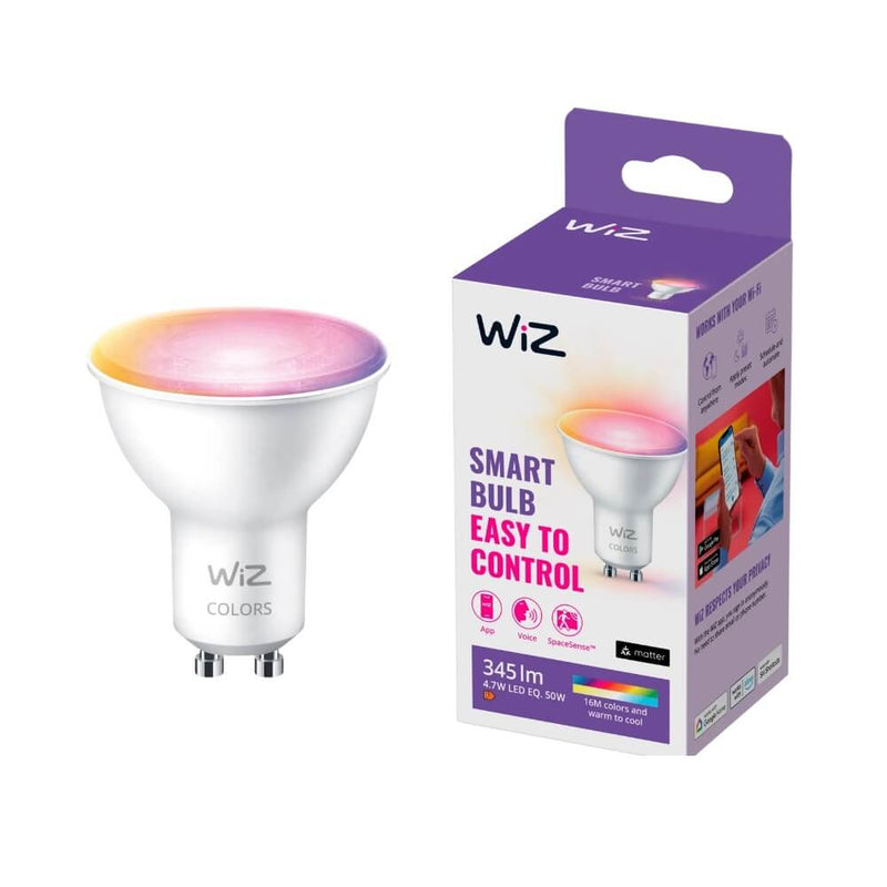 WiZ LED-älylamppu, GU10, 4.7W, WiFi, RGBW, 2-pack