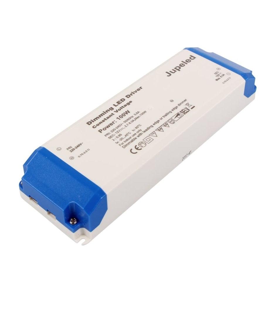 Led-virtalähde Jupeled 100W, 12VDC, IP20, triac-himmennettävä