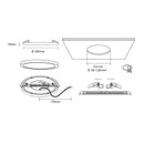 Alasvalo Elife Lantti, 12W, 970/1080lm, IP20, Ø165*15mm